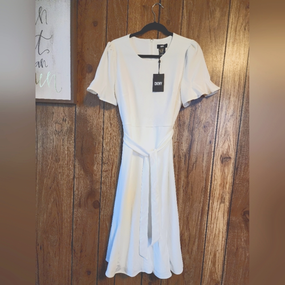 DKNY White Dress
